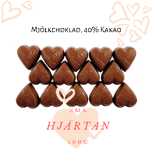 Chokladhjärtan Mjölkchoklad 100g – 20 st